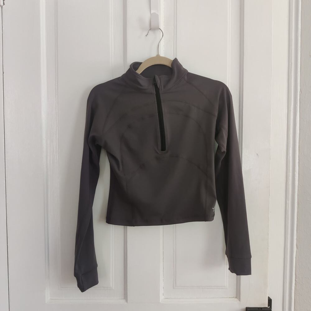 FBF Croped 1/2 zip grey - L